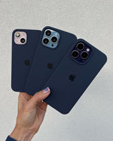 Midnight Blue iPhone Silicone Cover – Soft Touch, Anti-Slip & Stylish Protection for iPhone 15 Pro