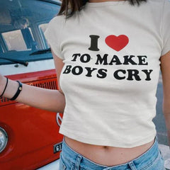 I Love To Make Boys Cry Baby Tee