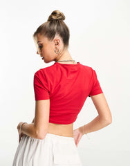 Red Deadbeat Girlfriend Baby Tee