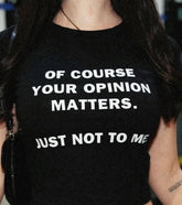 Your Opinion Matters Crop Top – Black Baby Tee for Women
