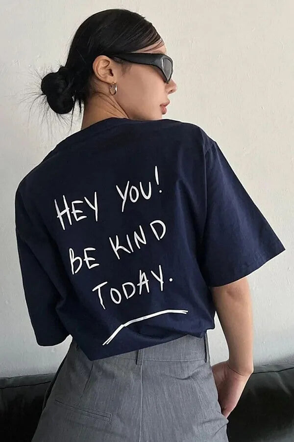 Hey You! Be Kind Today Heavyweight Tee for Gen Z
