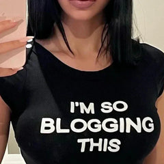 I'm So Blogging This Baby Tee – Y2K 90s Crop