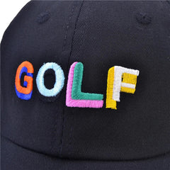 Black GOLF Hat – Embroidered Dad Cap | Drip Republic