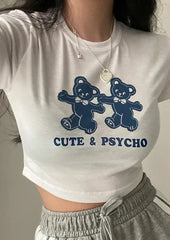 Cute and Psycho Baby Tee | Crop Top