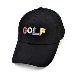 Black GOLF Hat – Embroidered Dad Cap | Drip Republic
