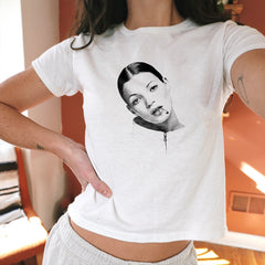Kate Moss Graphic Crop Top