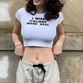 I Wish Italians Were Real” Graphic Baby Tee