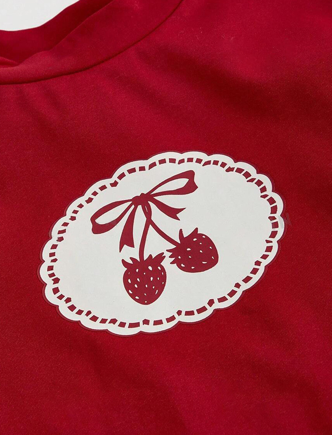 Strawberry Red Baby Tee for Women