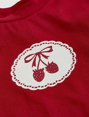 Strawberry Red Baby Tee for Women