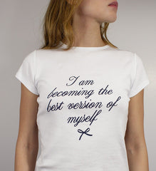 I Am Becoming Best Version Baby Tee | Crop Top