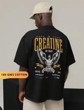 Black Oversized Creatine Gym T-Shirt
