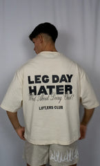 Oversized “Leg Day Hater” Gym T-Shirt for Men & Women