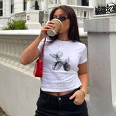 White Balloon Dog Baby Tee