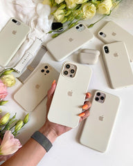 Antique White iPhone Silicone Cover – Soft Touch, Anti-Slip & Stylish Protection for iPhone 16