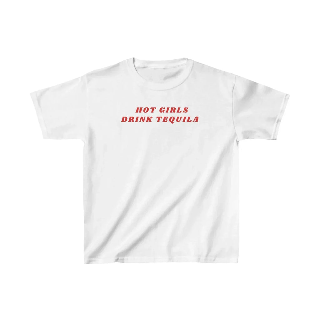 Hot Girls Drink Tequila Baby Tee – Women’s Crop Top