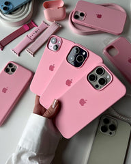 Rose Pink iPhone Silicone Cover – Soft Touch, Anti-Slip & Stylish Protection for iPhone 15