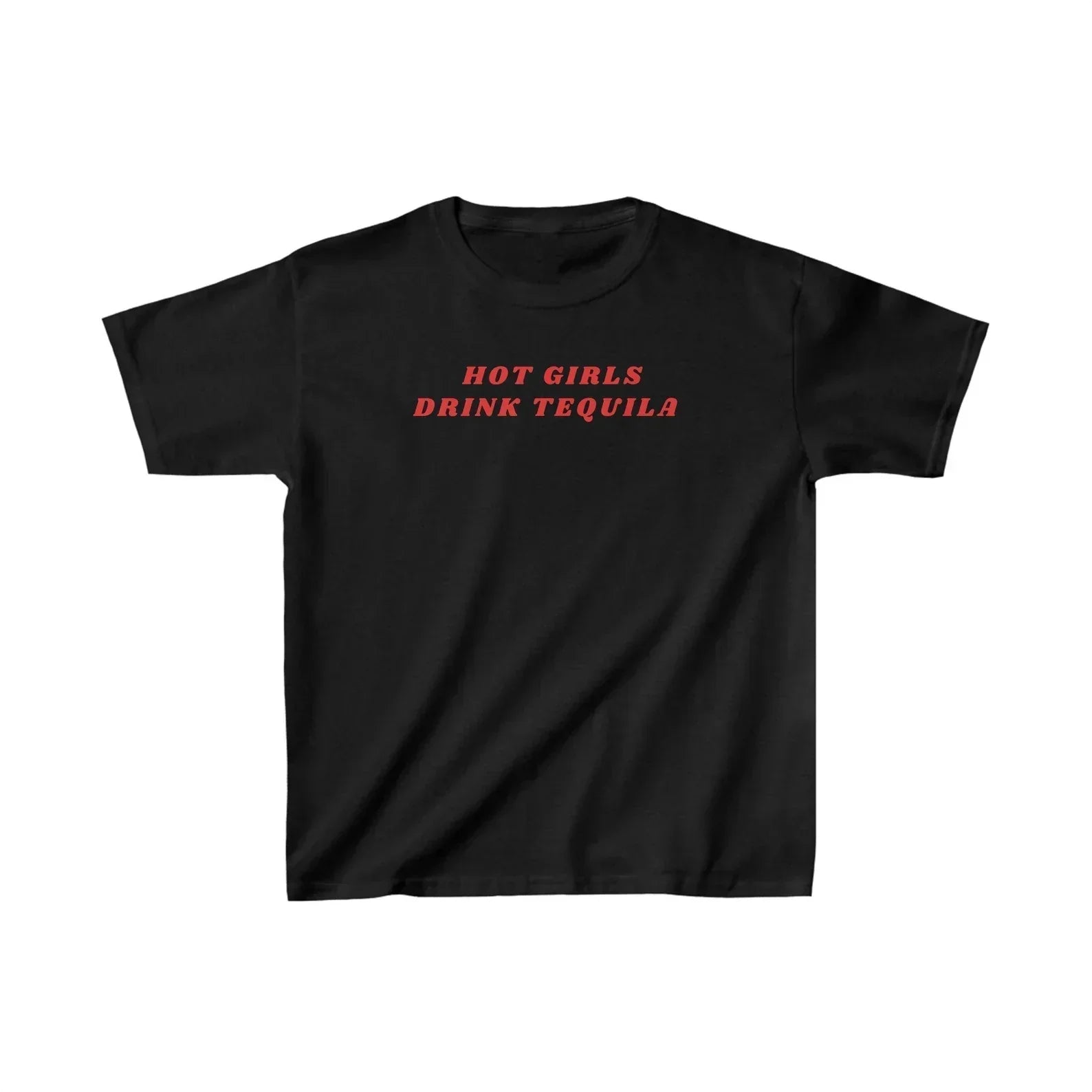Hot Girls Drink Tequila Baby Tee – Women’s Crop Top