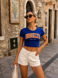 Brooklyn New York Baby Tee – Slim Fit Cropped Graphic T-Shirt