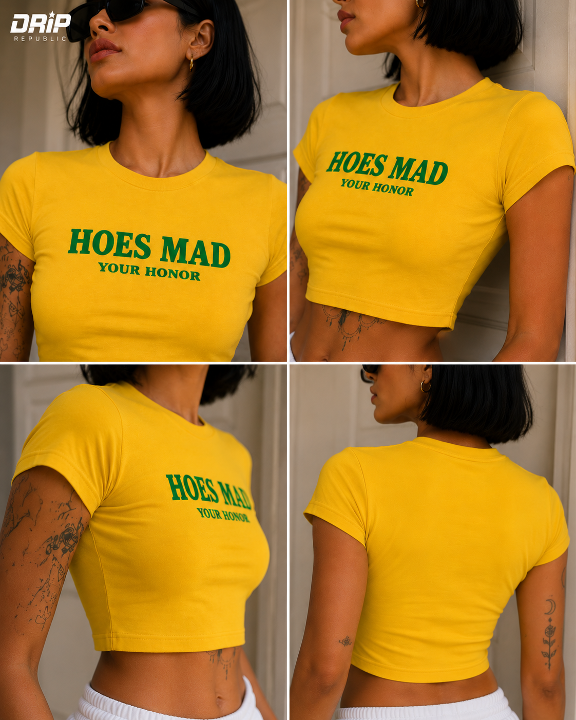 Hoes Mad Baby Tee – Fitted Crop Top for Women