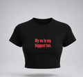 My Ex Is My Biggest Fan Baby Tee – Viral Y2K Graphic Crop Top for Women