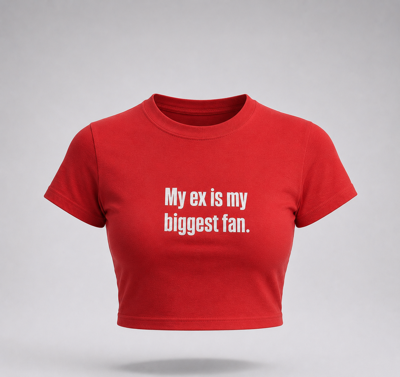 My Ex Is My Biggest Fan Baby Tee – Viral Y2K Graphic Crop Top for Women