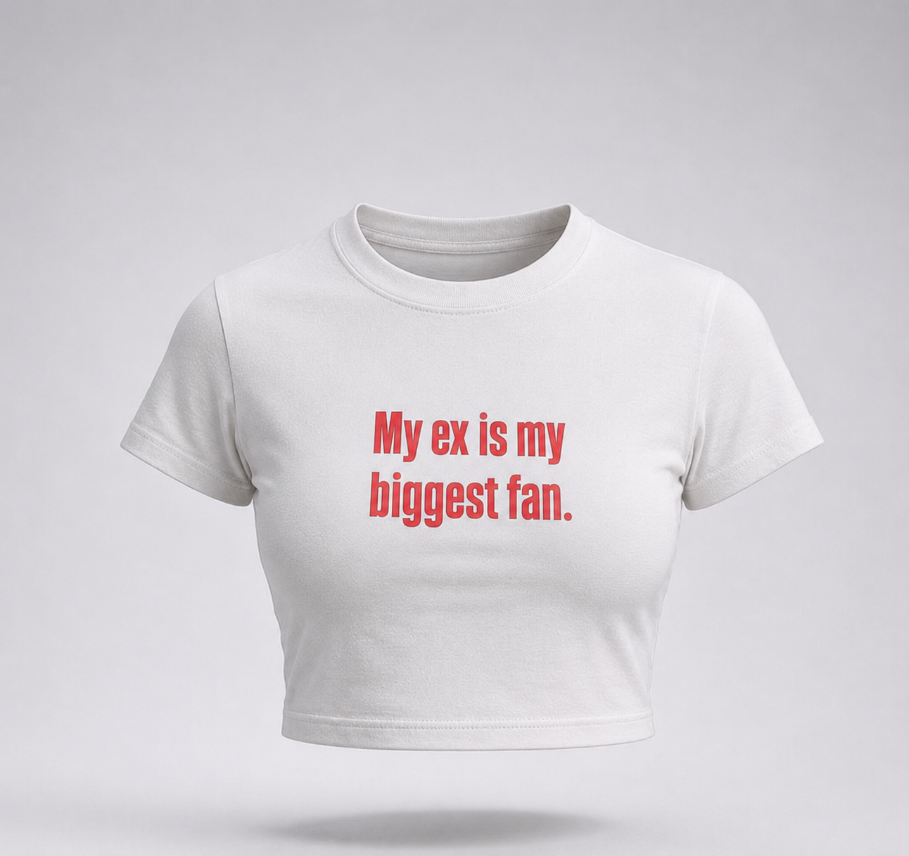 My Ex Is My Biggest Fan Baby Tee – Viral Y2K Graphic Crop Top for Women