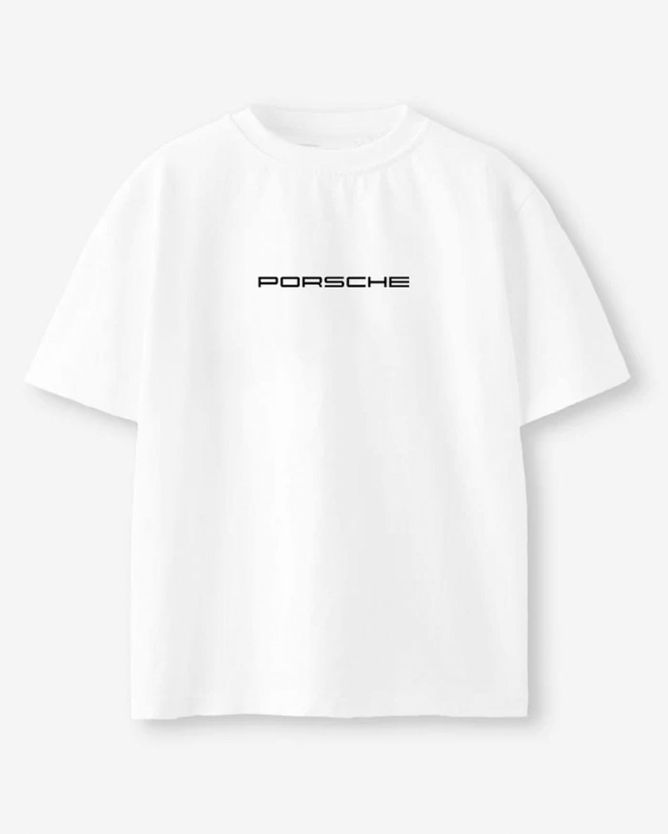 White Porsche 911 GT3 RS Car Graphic T-Shirt for Gen Z