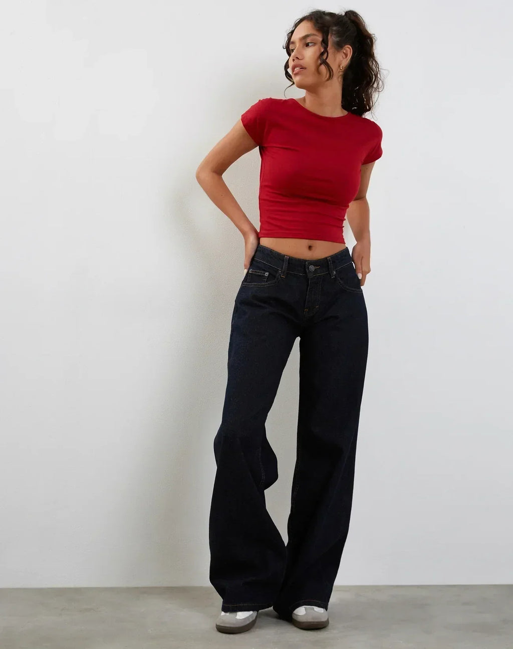Essential Red Crop Top | Baby Tee