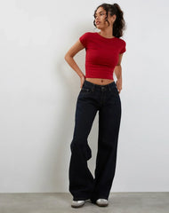 Essential Red Crop Top | Baby Tee