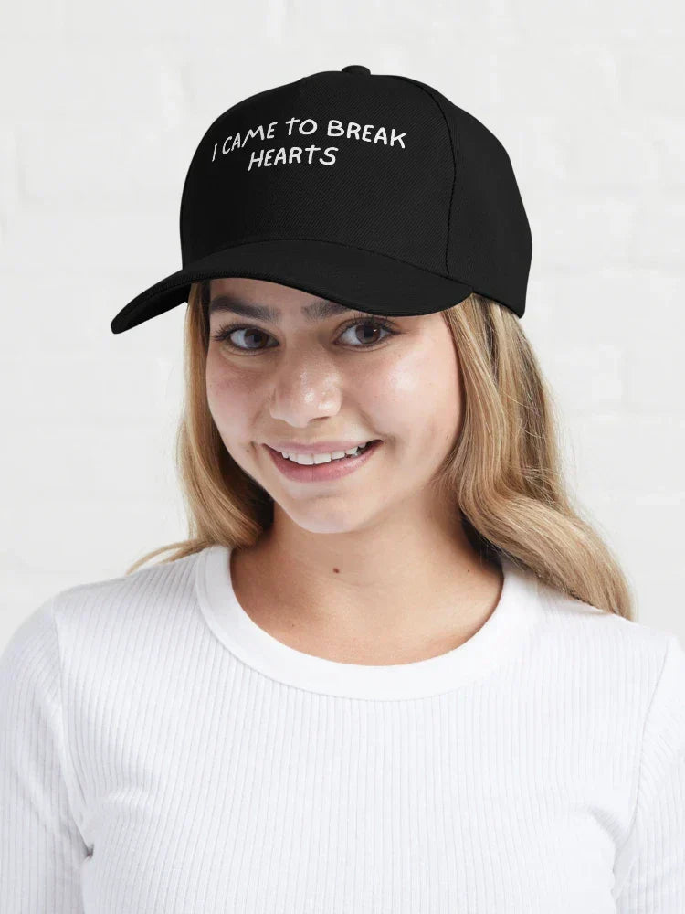I Came to Break Hearts Black Trendy Streetwear Hat