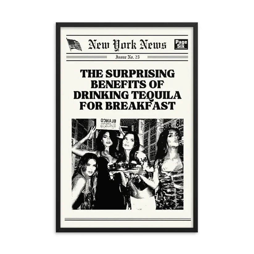 Tequila for Breakfast Poster | Wall Art