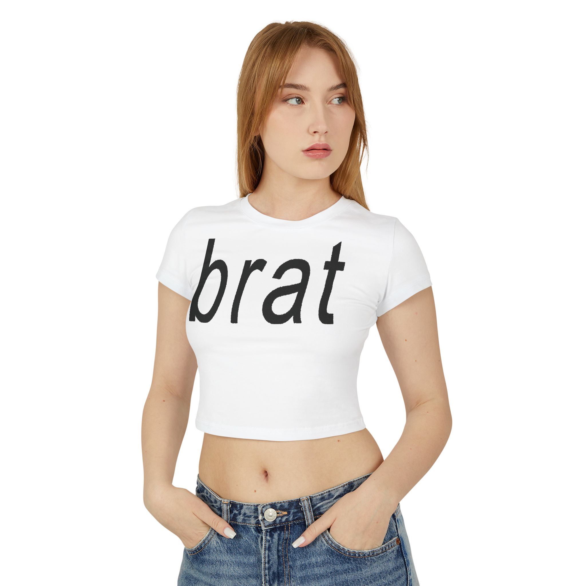 Brat White Baby Tee for Women