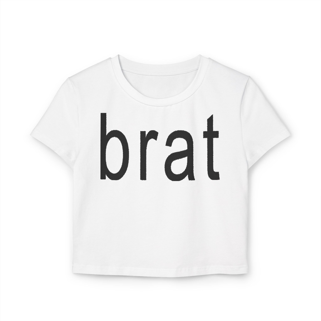 Brat White Baby Tee for Women