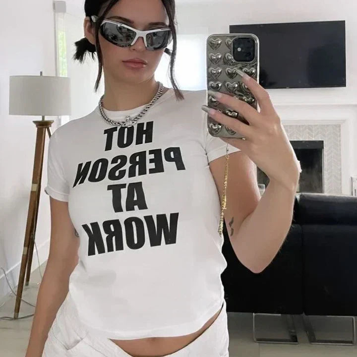 Hot Person at Work Baby Tee