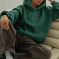 Women's Bottle Green Oversized Hoodie – Drop Shoulder Streetwear