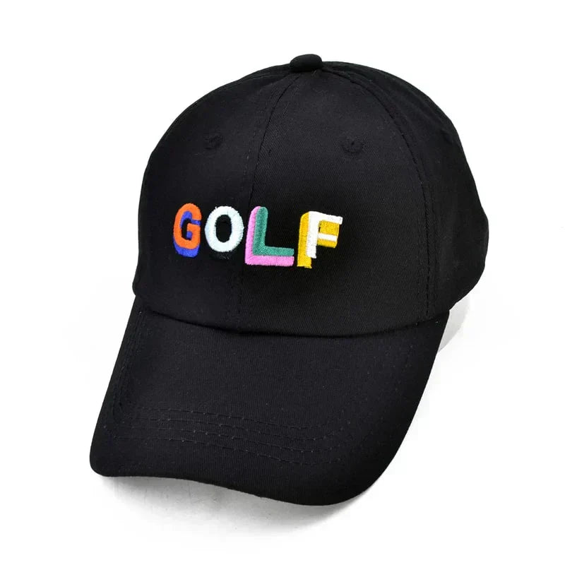 Black GOLF Hat – Embroidered Dad Cap | Drip Republic
