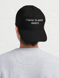 "I Came to Break Hearts" Black Baseball Cap 