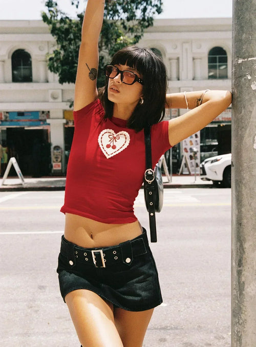 Belta Red Baby Tee
