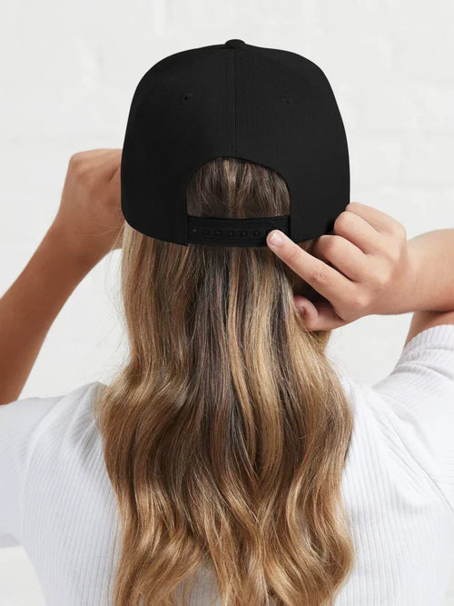 Black Embroidered Baseball Cap