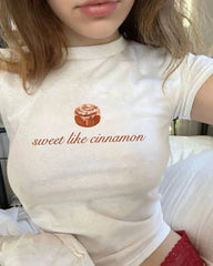 Sweet Like Cinnamon Baby Tee | Crop Top