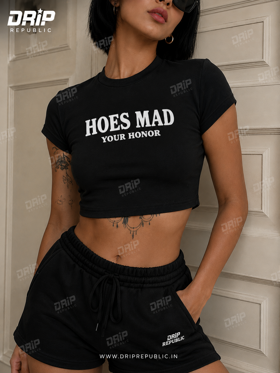 Hoes Mad Baby Tee – Fitted Crop Top for Women