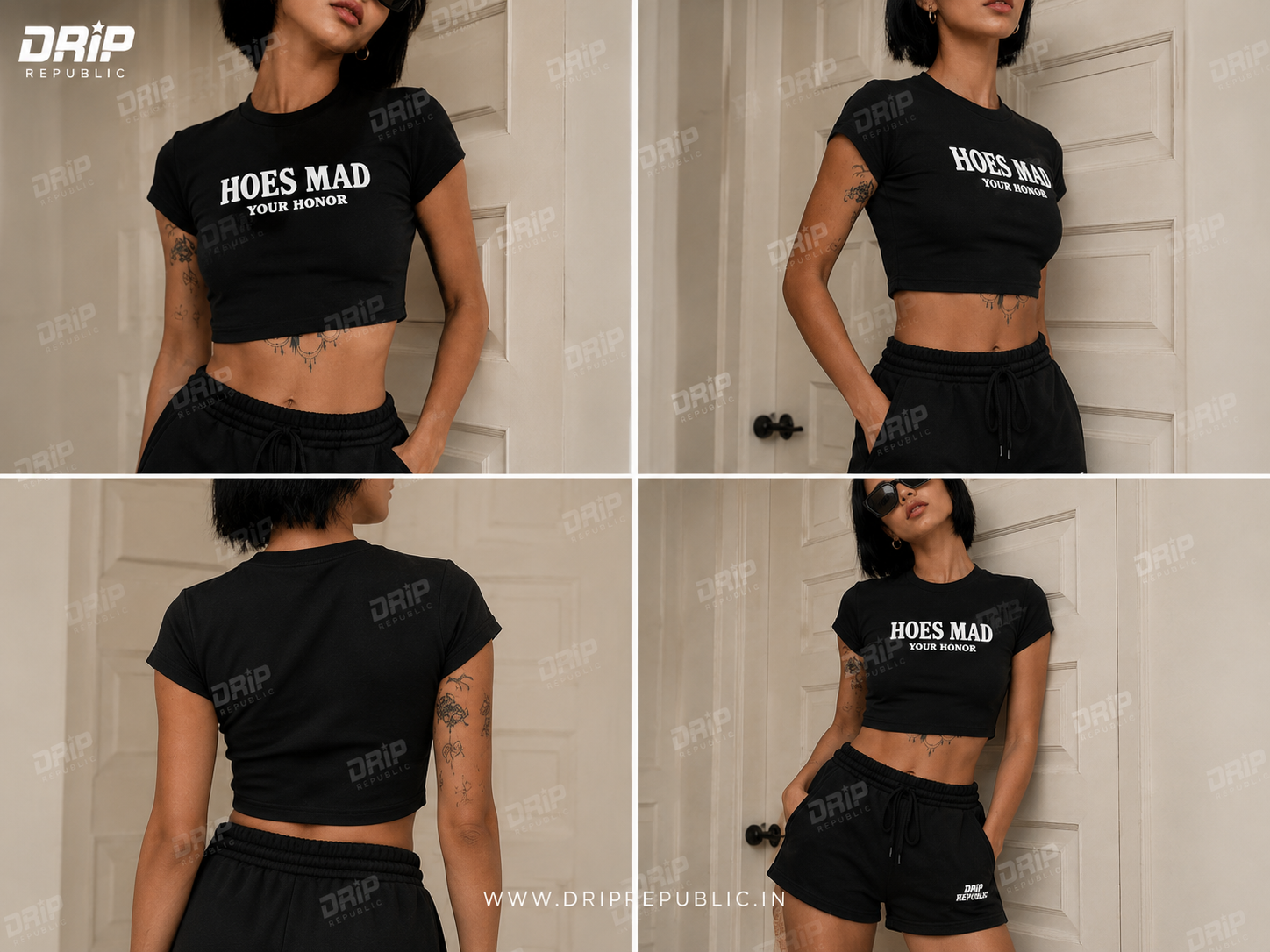 Hoes Mad Baby Tee – Fitted Crop Top for Women