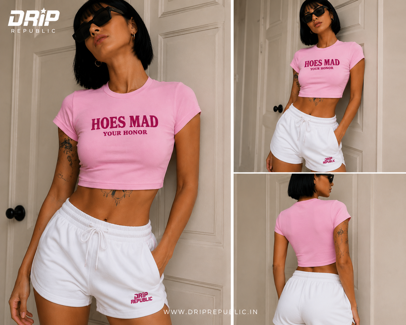 Hoes Mad Baby Tee – Fitted Crop Top for Women
