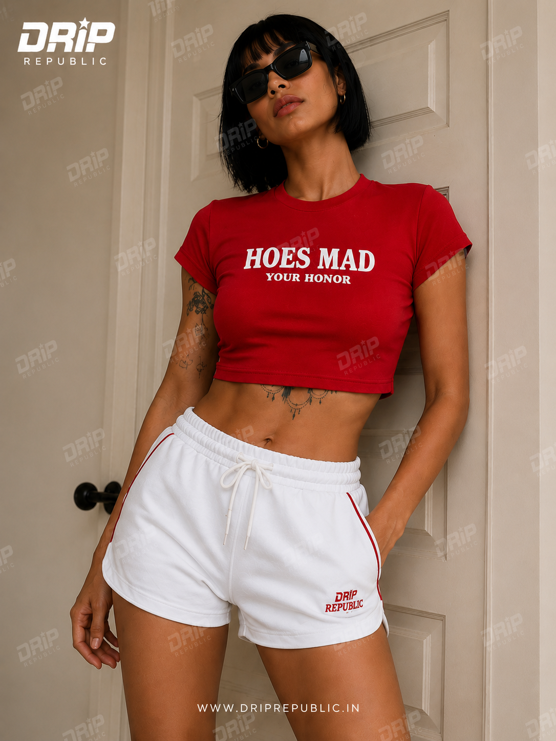 Hoes Mad Baby Tee – Fitted Crop Top for Women