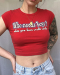“Who Needs Boys?” Graphic Baby Tee