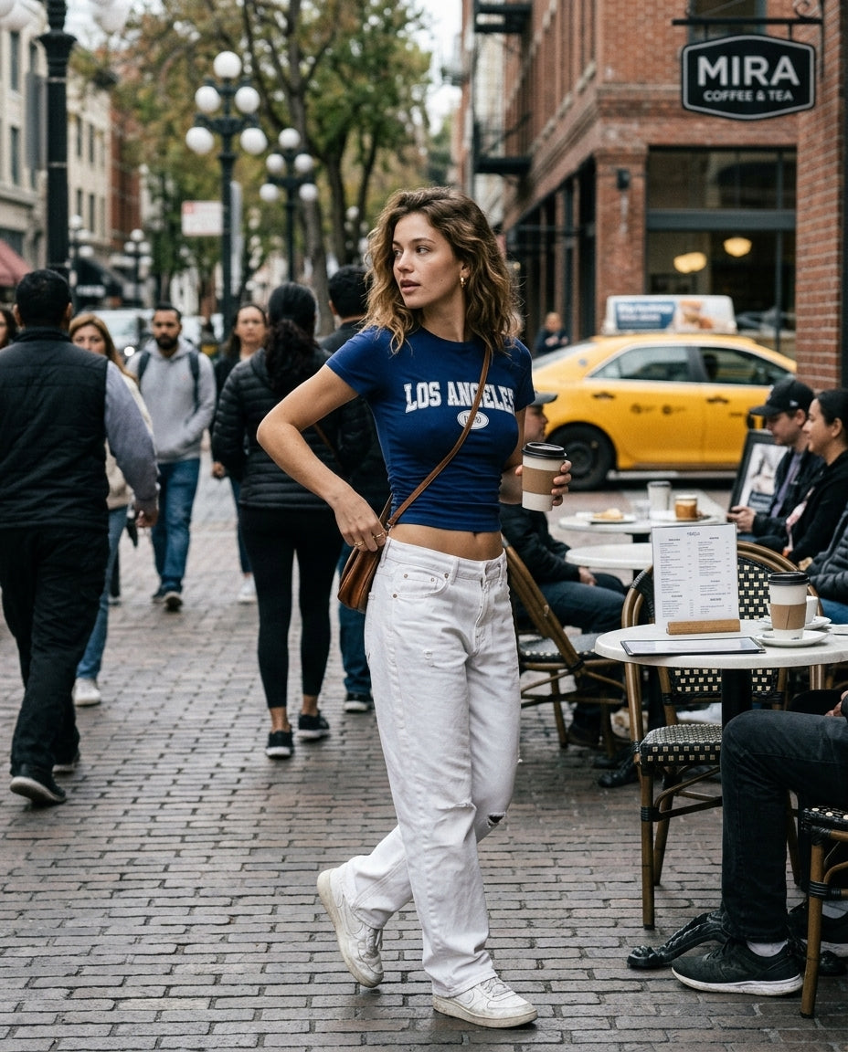 Los Angeles 1998 Baby Tee – Slim Fit Cropped T-Shirt