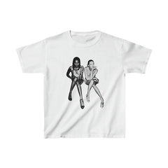 Retro Model Graphic Baby Tee for Women – Cropped Streetwear Top in White