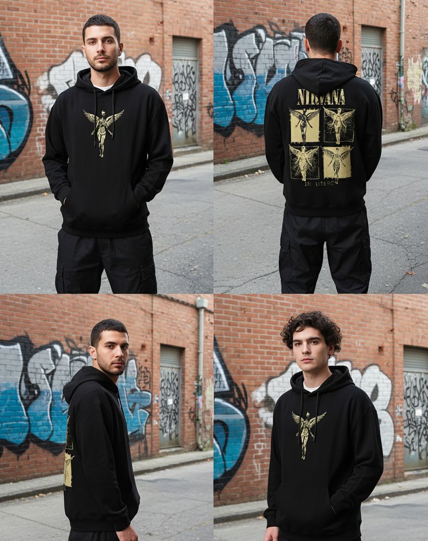 Black Oversized Hoodie for Men & Women | Drop Shoulder 400 GSM Cotton Streetwear Sweatshirt