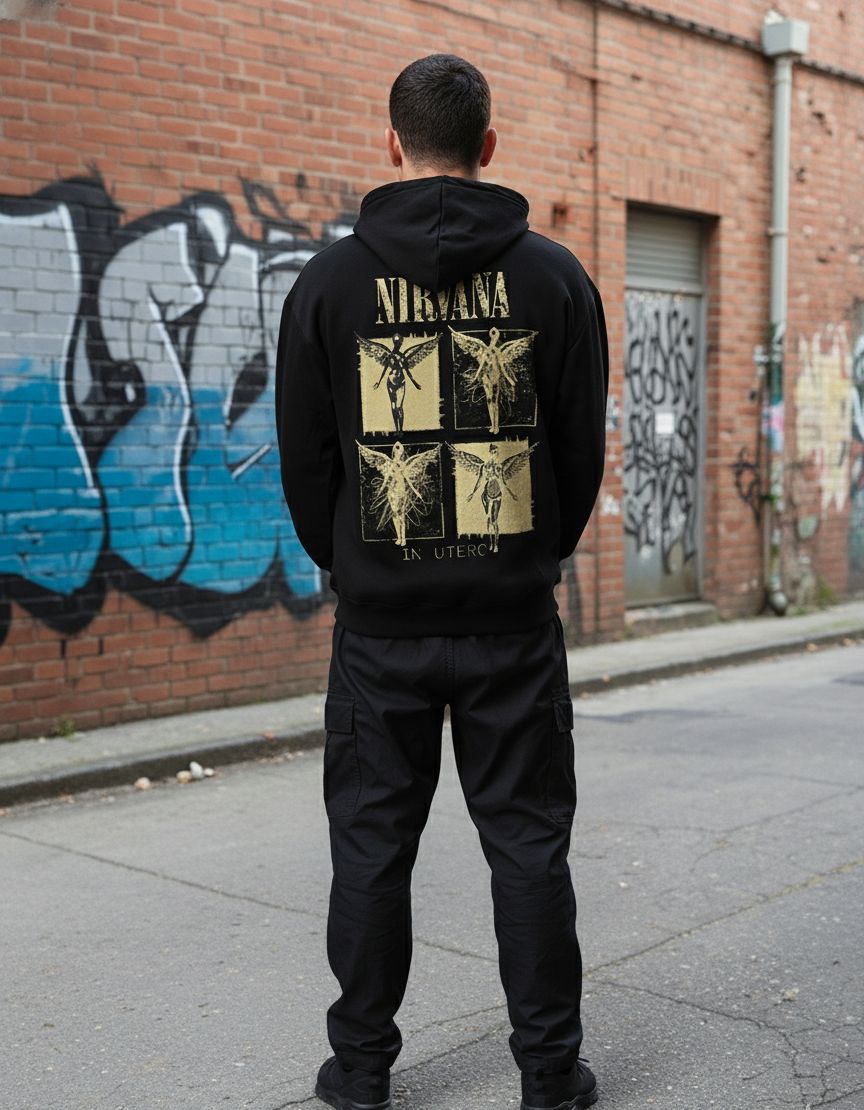 Black Oversized Hoodie for Men & Women | Drop Shoulder 400 GSM Cotton Streetwear Sweatshirt
