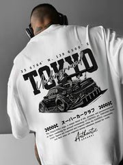 Tokyo Underground Oversized T-Shirt for Men – Premium Cotton, Streetwear Car Graphic